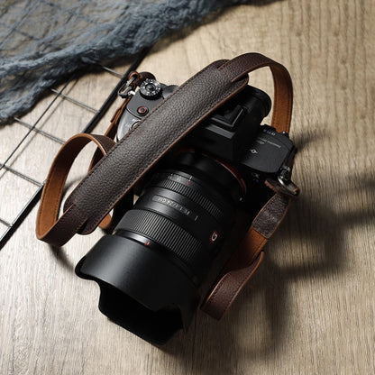 Outdoor Photography Cowhide Leather Camera Shoulder Hanging Neck Winding Strap, Spec:, Top-layer (Black), Top-layer (Coffee), Split Leather (Coffee), Split Leather (Black), Pure Leather (Black), Pure Leather (Deep Coffee), Pure Leather (Coffee)