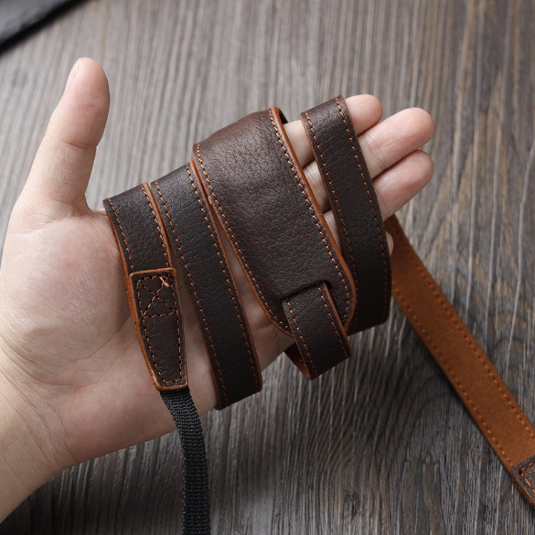 Outdoor Photography Cowhide Leather Camera Shoulder Hanging Neck Winding Strap, Spec:, Top-layer (Black), Top-layer (Coffee), Split Leather (Coffee), Split Leather (Black), Pure Leather (Black), Pure Leather (Deep Coffee), Pure Leather (Coffee)