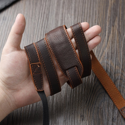 Outdoor Photography Cowhide Leather Camera Shoulder Hanging Neck Winding Strap, Spec:, Top-layer (Black), Top-layer (Coffee), Split Leather (Coffee), Split Leather (Black), Pure Leather (Black), Pure Leather (Deep Coffee), Pure Leather (Coffee)
