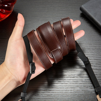 Outdoor Photography Cowhide Leather Camera Shoulder Hanging Neck Winding Strap, Spec:, Top-layer (Black), Top-layer (Coffee), Split Leather (Coffee), Split Leather (Black), Pure Leather (Black), Pure Leather (Deep Coffee), Pure Leather (Coffee)