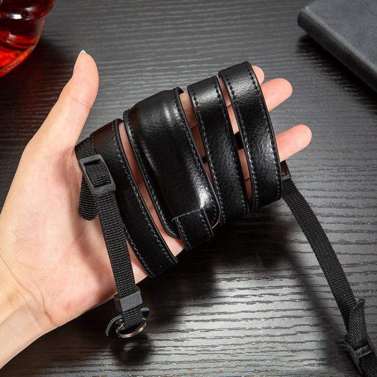 Outdoor Photography Cowhide Leather Camera Shoulder Hanging Neck Winding Strap, Spec:, Top-layer (Black), Top-layer (Coffee), Split Leather (Coffee), Split Leather (Black), Pure Leather (Black), Pure Leather (Deep Coffee), Pure Leather (Coffee)