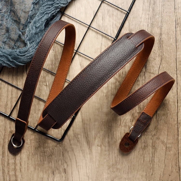 Outdoor Photography Cowhide Leather Camera Shoulder Hanging Neck Winding Strap, Spec:, Top-layer (Black), Top-layer (Coffee), Split Leather (Coffee), Split Leather (Black), Pure Leather (Black), Pure Leather (Deep Coffee), Pure Leather (Coffee)