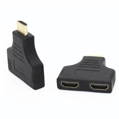 5pcs HDMI Male To 2 HDMI Female Adapter HD Computer Conversion Transformation Plug, 5pcs HDMI Male To 2 HDMI Female