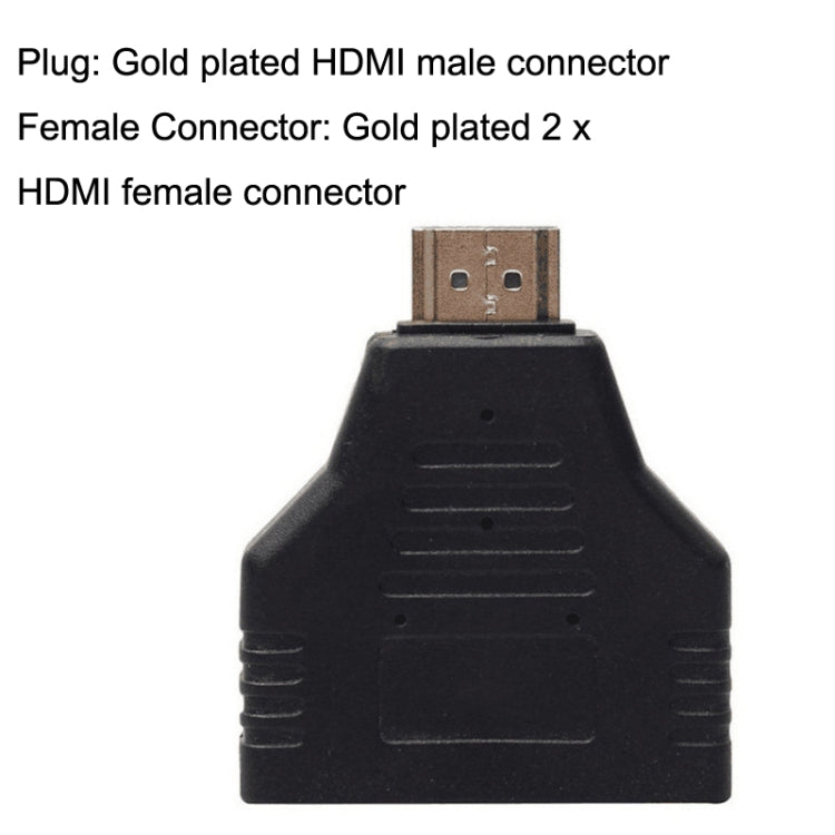 5pcs HDMI Male To 2 HDMI Female Adapter HD Computer Conversion Transformation Plug, 5pcs HDMI Male To 2 HDMI Female