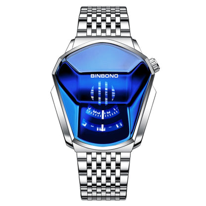 BINBOND Locomotive Concept Steel Belt Watch Men Live Black Technology Watch, Steel Belt White Steel Blue Face, Steel Belt White Steel White Face, Steel Belt Blue Steel Blue Face, Steel Belt Full Gold-Blue Face, Steel Belt Full Gold Gold Face...