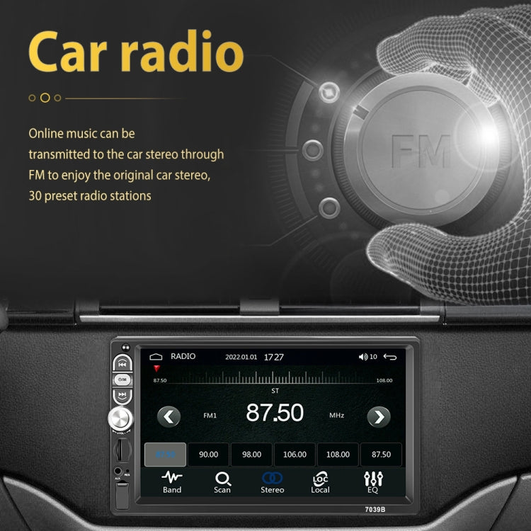 F133 7 Inches MP5 Bluetooth Player Universal Wired CarPlay Reversing Image Integrated, Style:, 7 Inches Standard+4 Lights Camera, 7 Inches Standard+12 Lights Camera, 7 Inches Standard