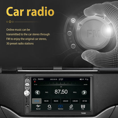 F133 7 Inches MP5 Bluetooth Player Universal Wired CarPlay Reversing Image Integrated, Style:, 7 Inches Standard+4 Lights Camera, 7 Inches Standard+12 Lights Camera, 7 Inches Standard