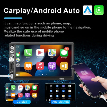 F133 7 Inches MP5 Bluetooth Player Universal Wired CarPlay Reversing Image Integrated, Style:, 7 Inches Standard+4 Lights Camera, 7 Inches Standard+12 Lights Camera, 7 Inches Standard