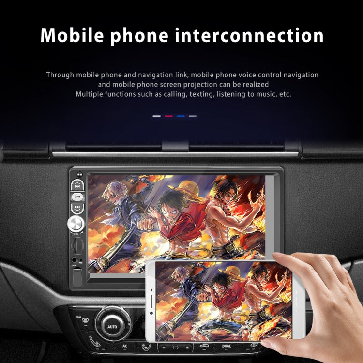 F133 7 Inches MP5 Bluetooth Player Universal Wired CarPlay Reversing Image Integrated, Style:, 7 Inches Standard+4 Lights Camera, 7 Inches Standard+12 Lights Camera, 7 Inches Standard