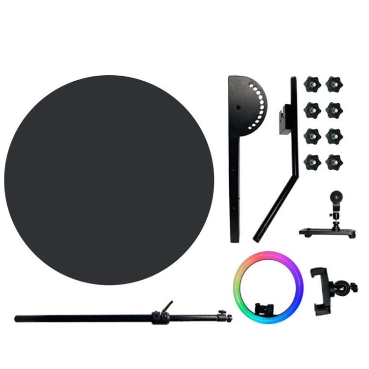RGB Fill Light Photo Booth Turning Led Camera Photo Spin Stand With Flight Case, 68cm, 100cm