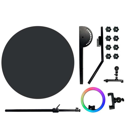 RGB Fill Light Photo Booth Turning Led Camera Photo Spin Stand With Flight Case, 68cm, 100cm