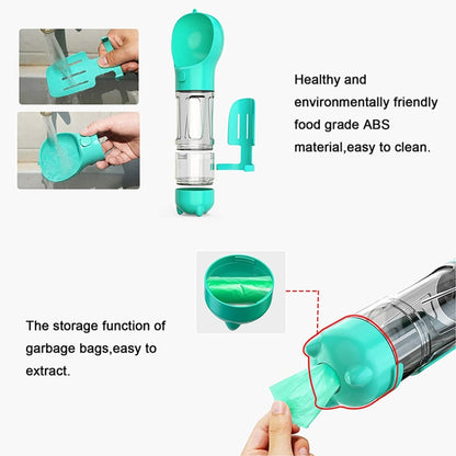 3 in 1 Leakproof Outdoor Dog Water Fountain Portable Pet Drinking Bottle, 300ml, 300ml+Food Box, 500ml, 500ml+Food Box