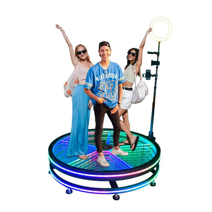360 Photo Booth Electric Rotating Small Stage For Parties and Weddings, 80cm, 100cm