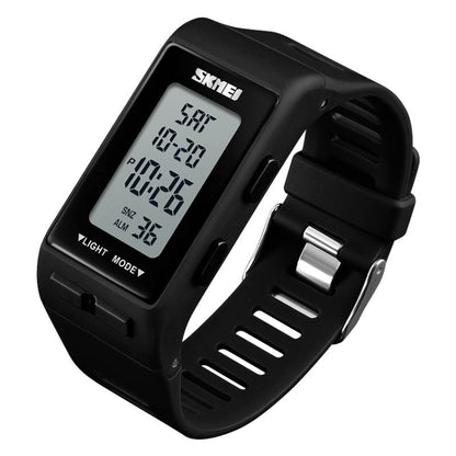 SKMEI 1362 Sports Electronic Watch Fashion Waterproof Countdown Children LED Watch, 1362(Black)