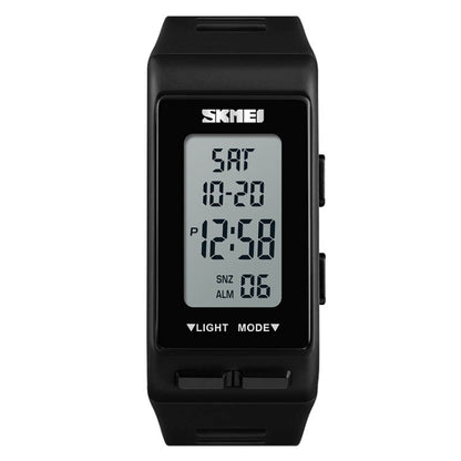 SKMEI 1362 Sports Electronic Watch Fashion Waterproof Countdown Children LED Watch, 1362(Black)