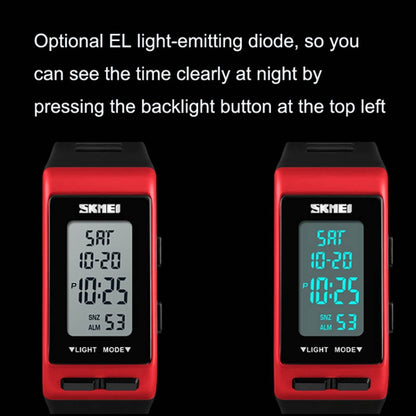 SKMEI 1362 Sports Electronic Watch Fashion Waterproof Countdown Children LED Watch, 1362(Black)