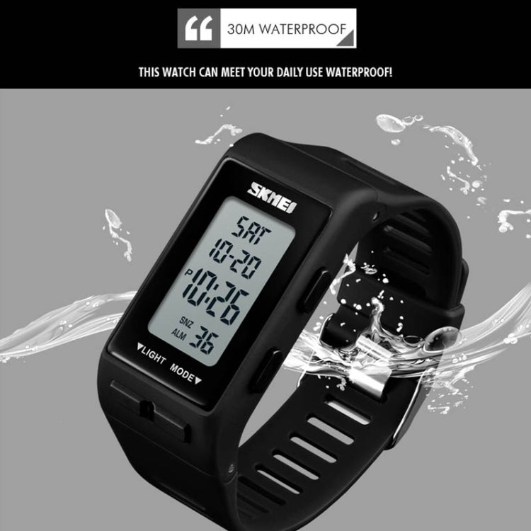 SKMEI 1362 Sports Electronic Watch Fashion Waterproof Countdown Children LED Watch, 1362(Black)