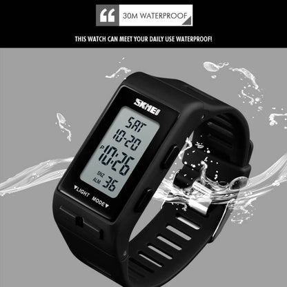 SKMEI 1362 Sports Electronic Watch Fashion Waterproof Countdown Children LED Watch, 1362(Black)