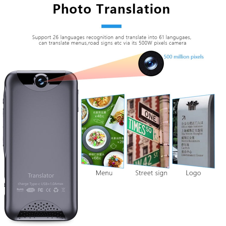 T7 4G Smart Voice / Photo / Recording Translation WIFI Translation Machine Supports 138 Languages, T7 Black