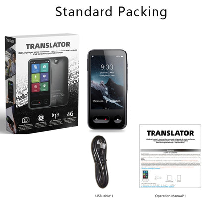 T7 4G Smart Voice / Photo / Recording Translation WIFI Translation Machine Supports 138 Languages, T7 Black