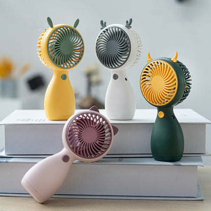 2pcs MLS6035 USB Mini Charging With Lanyard Small Fan, Style Random Delivery, MLS6035 Pink, MLS6035 Yellow, MLS6035 Green