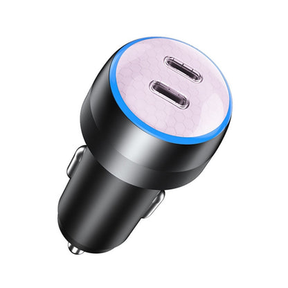 IBD355-2C PD20W+PD20W Smart Car Mobile Phone Charger, 40W(Orange), 40W(Pink), 40W(Yellow)