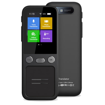 T16 Smart AI Translation Travel Translator Supports 138 Language Mutual Translation 14 Offline Translation, T16 Black