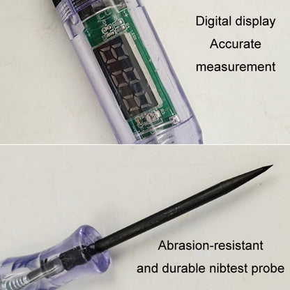 3-70V Automotive Circuit Testing Electric Pen Repair Tool, D Black Cable