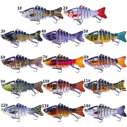 HENGJIA JM062 7 Section Fish Fake Lures VIB Minnow Fishing Lures, JM062 (1), JM062 (12), JM062 (2), JM062 (13), JM062 (3), JM062 (14), JM062 (4), JM062 (5), JM062 (6), JM062 (7), JM062 (8), JM062 (9), JM062 (10), JM062 (11)