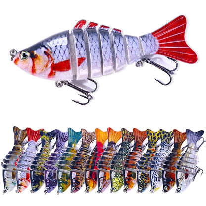 HENGJIA JM062 7 Section Fish Fake Lures VIB Minnow Fishing Lures, JM062 (1), JM062 (12), JM062 (2), JM062 (13), JM062 (3), JM062 (14), JM062 (4), JM062 (5), JM062 (6), JM062 (7), JM062 (8), JM062 (9), JM062 (10), JM062 (11)