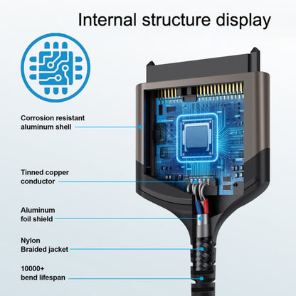 Aluminum Easy Drive Line USB3.0 To SATA Hard Disk Data Cable Supports 2.5 Inch SATA 22P, USB3.0 To SATA