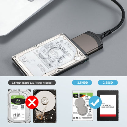 Aluminum Easy Drive Line USB3.0 To SATA Hard Disk Data Cable Supports 2.5 Inch SATA 22P, USB3.0 To SATA