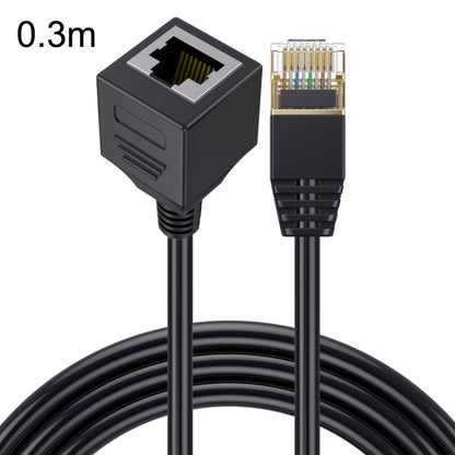 Cat 8 10G Transmission RJ45 Male To Female Computer Network Cable Extension Cable, Straight Head 0.3m, Straight Head 0.6m, Straight Head 1m, Straight Head 1.5m, Up Bend 0.5m, Down Bend 0.5m, Right Bend 0.5m