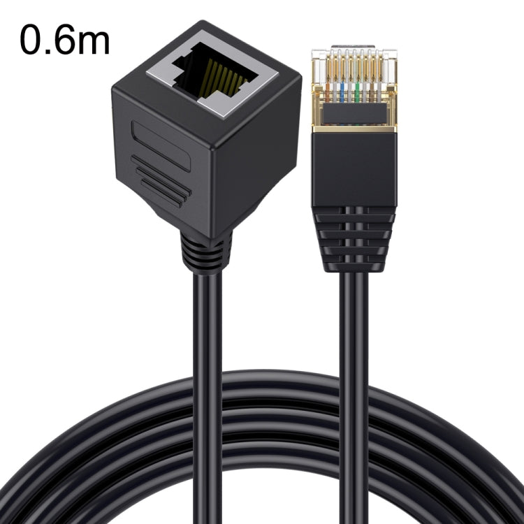 Cat 8 10G Transmission RJ45 Male To Female Computer Network Cable Extension Cable, Straight Head 0.3m, Straight Head 0.6m, Straight Head 1m, Straight Head 1.5m, Up Bend 0.5m, Down Bend 0.5m, Right Bend 0.5m