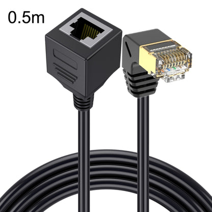 Cat 8 10G Transmission RJ45 Male To Female Computer Network Cable Extension Cable, Straight Head 0.3m, Straight Head 0.6m, Straight Head 1m, Straight Head 1.5m, Up Bend 0.5m, Down Bend 0.5m, Right Bend 0.5m