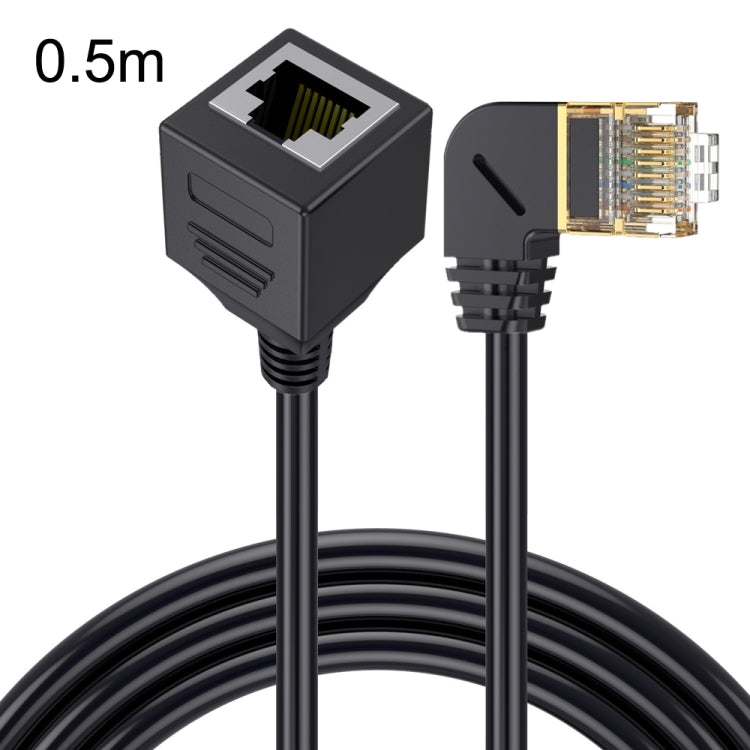 Cat 8 10G Transmission RJ45 Male To Female Computer Network Cable Extension Cable, Straight Head 0.3m, Straight Head 0.6m, Straight Head 1m, Straight Head 1.5m, Up Bend 0.5m, Down Bend 0.5m, Right Bend 0.5m