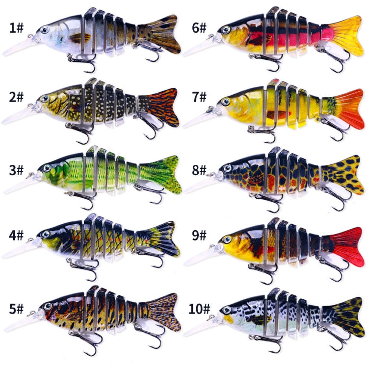 HENGJIA JM065 12cm Luya Fishing Gear Bait Multi-Section Fish Sinking Lure, JM065 (6), JM065 (7), JM065 (8), JM065 (9), JM065 (10), JM065 (1), JM065 (2), JM065 (3), JM065 (4), JM065 (5)