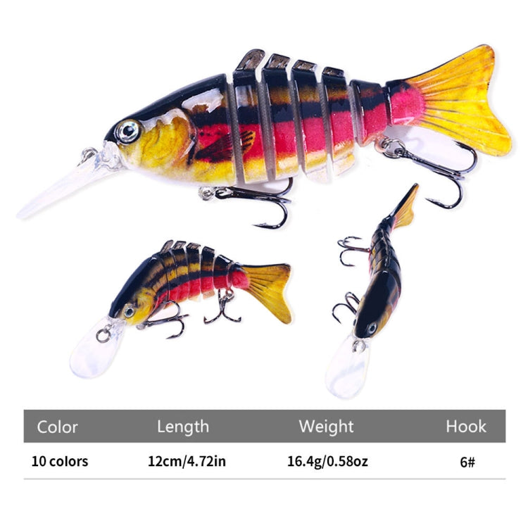 HENGJIA JM065 12cm Luya Fishing Gear Bait Multi-Section Fish Sinking Lure, JM065 (6), JM065 (7), JM065 (8), JM065 (9), JM065 (10), JM065 (1), JM065 (2), JM065 (3), JM065 (4), JM065 (5)
