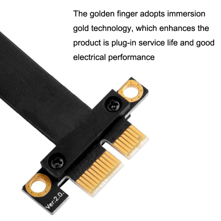 PCI-E 3.0 1X 180-degree Graphics Card Wireless Network Card Adapter Block Extension Cable, Length:, 10cm, 15cm, 20cm, 25cm, 30cm, 40cm, 50cm