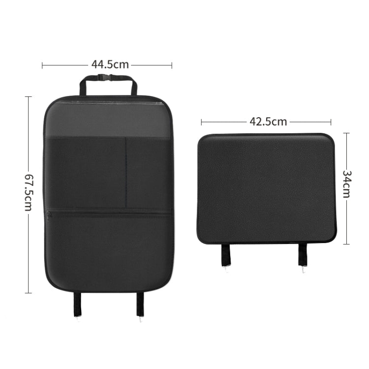 Car Seat Back Children Anti-kick Pad Back Rear Anti-dirty Universal Leather Protection Pad Storage Bag, All Inclusive Version (Black), All Inclusive Version (Brown), All Inclusive Version (Beige), All Inclusive Version (Wine Red)