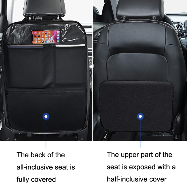 Car Seat Back Children Anti-kick Pad Back Rear Anti-dirty Universal Leather Protection Pad Storage Bag, All Inclusive Version (Black), All Inclusive Version (Brown), All Inclusive Version (Beige), All Inclusive Version (Wine Red)