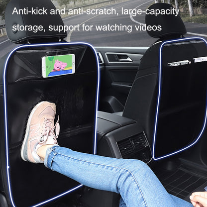Car Seat Back Children Anti-kick Pad Back Rear Anti-dirty Universal Leather Protection Pad Storage Bag, All Inclusive Version (Black), All Inclusive Version (Brown), All Inclusive Version (Beige), All Inclusive Version (Wine Red)