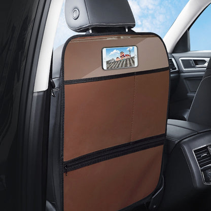 Car Seat Back Children Anti-kick Pad Back Rear Anti-dirty Universal Leather Protection Pad Storage Bag, All Inclusive Version (Black), All Inclusive Version (Brown), All Inclusive Version (Beige), All Inclusive Version (Wine Red)