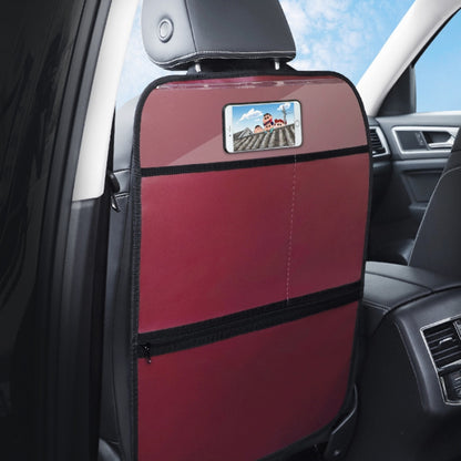 Car Seat Back Children Anti-kick Pad Back Rear Anti-dirty Universal Leather Protection Pad Storage Bag, All Inclusive Version (Black), All Inclusive Version (Brown), All Inclusive Version (Beige), All Inclusive Version (Wine Red)