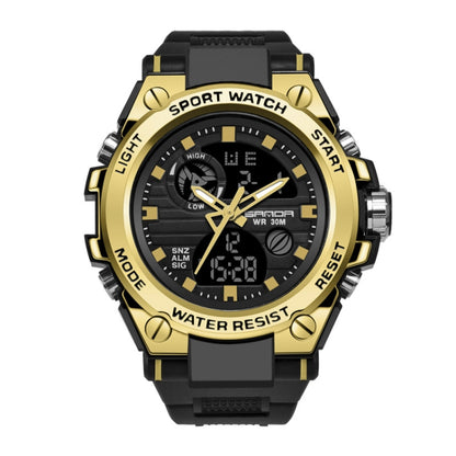 SANDA 739 Multifunctional Waterproof Sports Watch Chronograph Calendar Alarm Night Light Watch