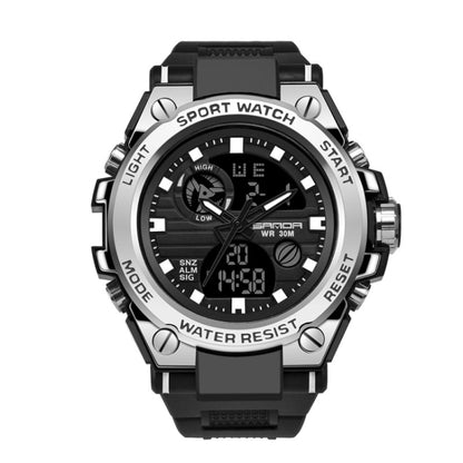 SANDA 739 Multifunctional Waterproof Sports Watch Chronograph Calendar Alarm Night Light Watch