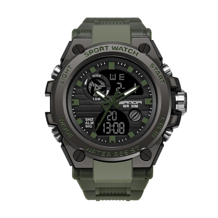 SANDA 739 Multifunctional Waterproof Sports Watch Chronograph Calendar Alarm Night Light Watch