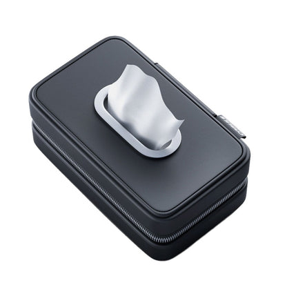 Car Sunshade Board Seat Back Tissue Box Multi-functional Elastic Belt Leather Paper Box, Tissue Box