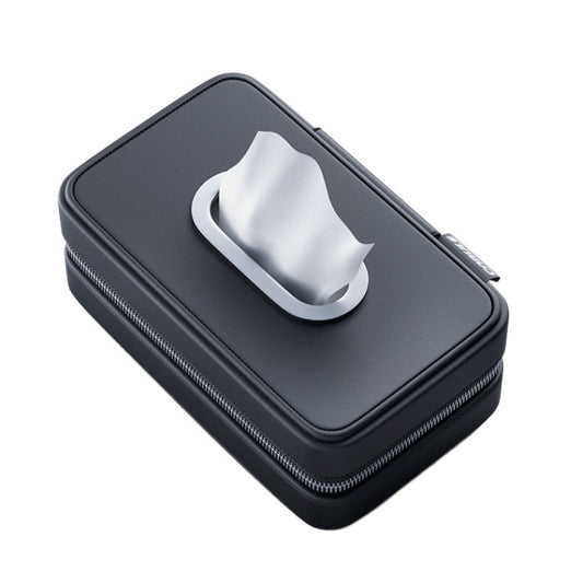 Car Sunshade Board Seat Back Tissue Box Multi-functional Elastic Belt Leather Paper Box, Tissue Box