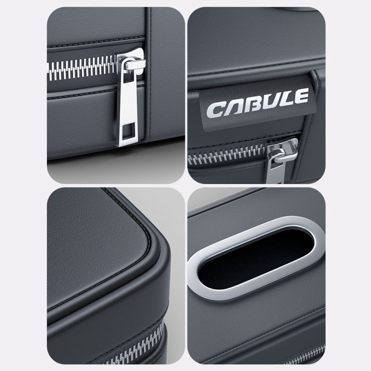 Car Sunshade Board Seat Back Tissue Box Multi-functional Elastic Belt Leather Paper Box, Tissue Box